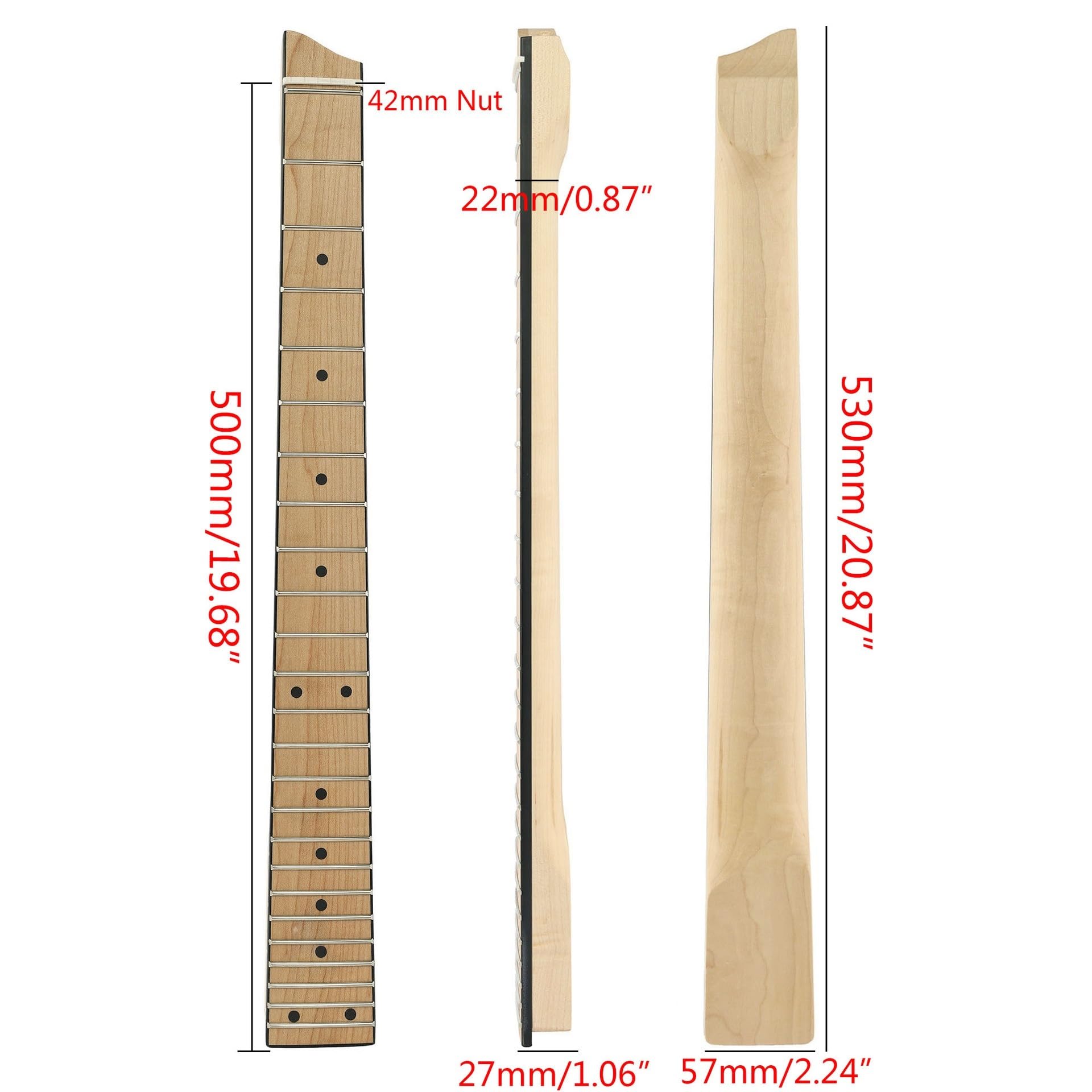 Manico Di Ricambio Per Chitarra Chitarra Elettrica Senza Paletta A 25 Tasti Con Manico In Acero Per Chitarra Da Viaggio A 6 Corde