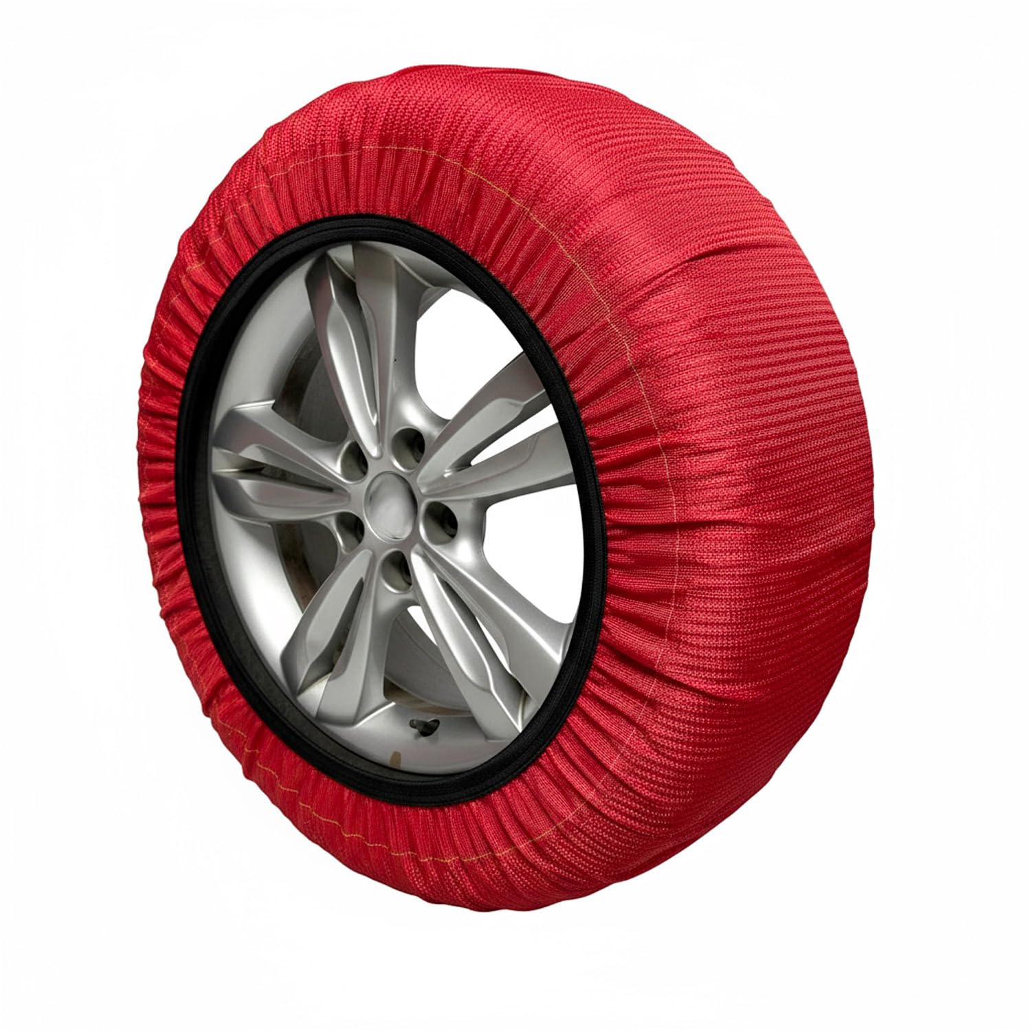 Calze da Neve Omologate EN 16662-1 Coppia Catene Tessili Antisdrucciolo per Pneumatici R14-R21 (L)