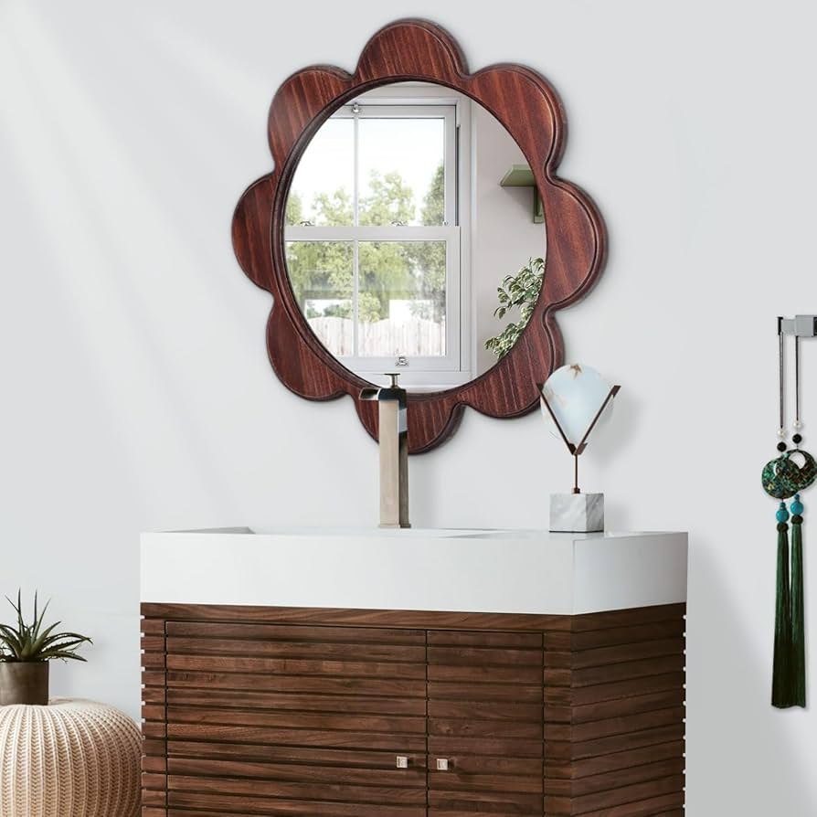 バラ彫刻の円形ミラー Rose on 21cm round mirror バラ彫刻の円形ミラー Rose on 21cm round mirror Custom