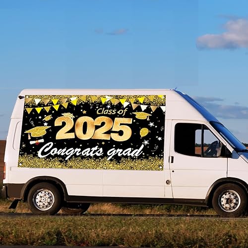 Miniatura 7 de Decoraciones de graduación 2023, pancarta de graduación de felicitaciones, telón de fondo, pancarta de clase de 2023, decoraciones de fiesta de