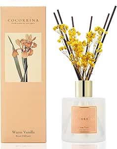 Amazon.com: Cocorrína Reed Diffuser Sets - 200ml Warm Vanilla Diffuser ...