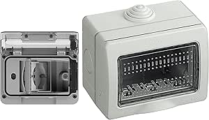 Presa Elettrica Esterna WIDE IP55 - Con Presa Schuko - Bianco Per Esterni - Foto 2