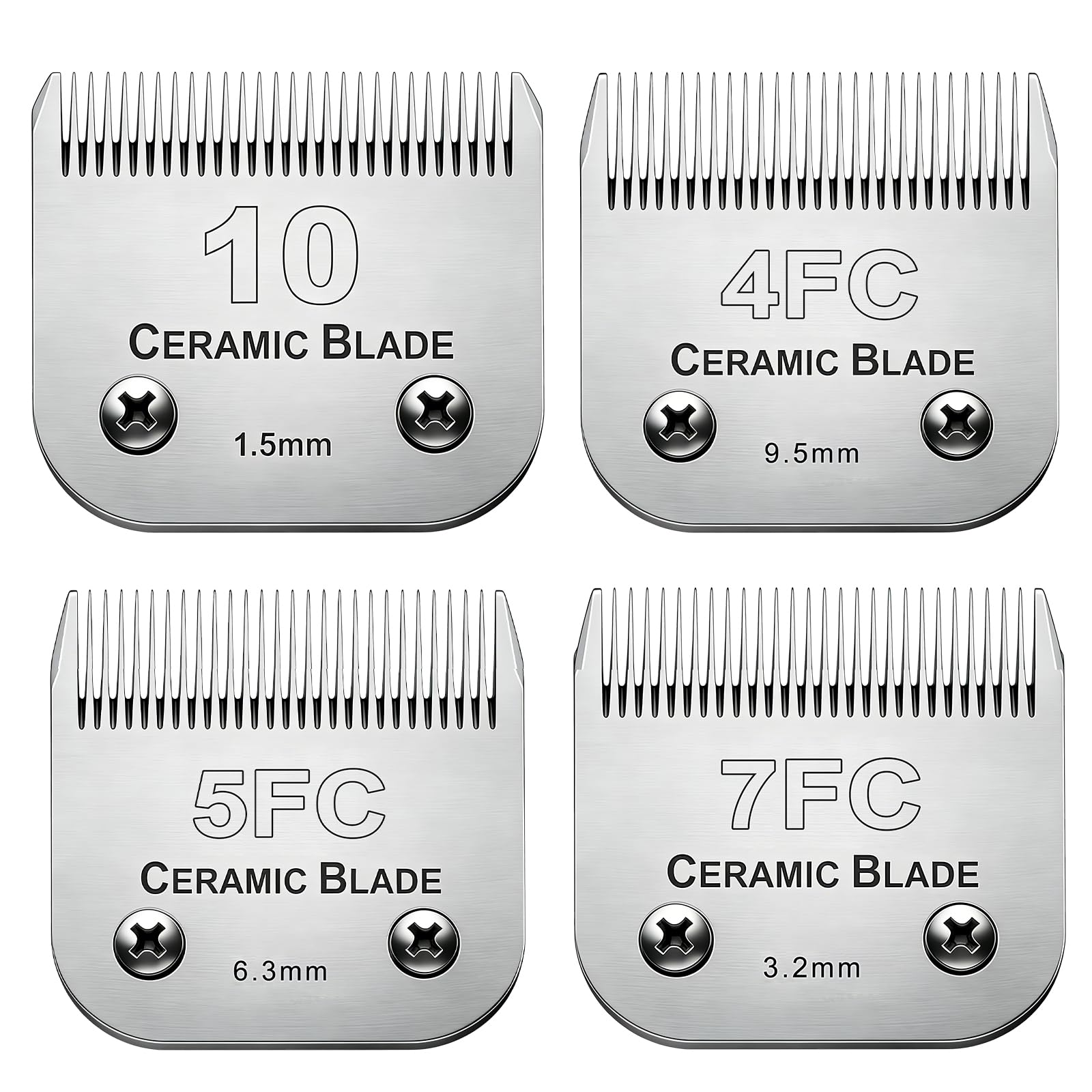 Lames de rechange pour tondeuse chien compatibles Andis Wahl Oster (Lot de 4)