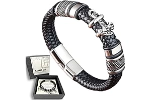 Genuine Leather Anchor Bracelet for Men