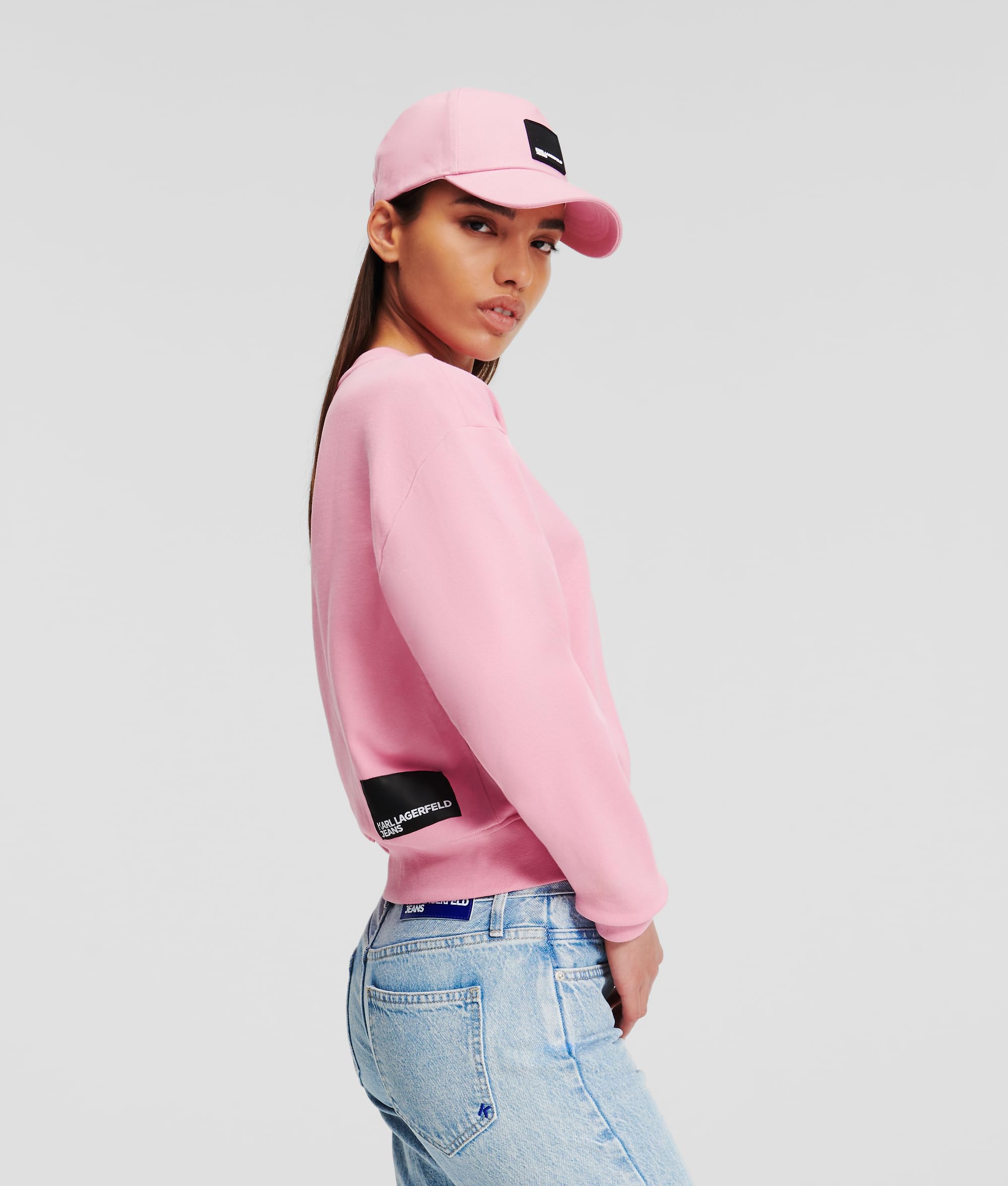Karl Lagerfeld Jeans, Damskie, Bluza Z Logo Box, Regular Fit, Fioletowy, L