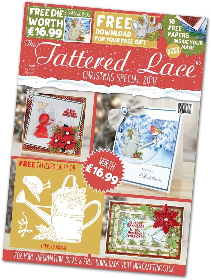 Tattered lace Magazine Christmas Special 2017, Paper, Red, 29 x 21 x 1 cm