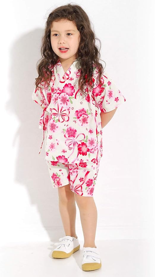 甚平 女の子 おしゃれ キッズ 生地 子供 日本製 綿100 じんべい 部屋着 上下セット 甚平 女の子 おしゃれ キッズ 生地 子供 日本製 綿100 じんべい 部屋着 上下セット