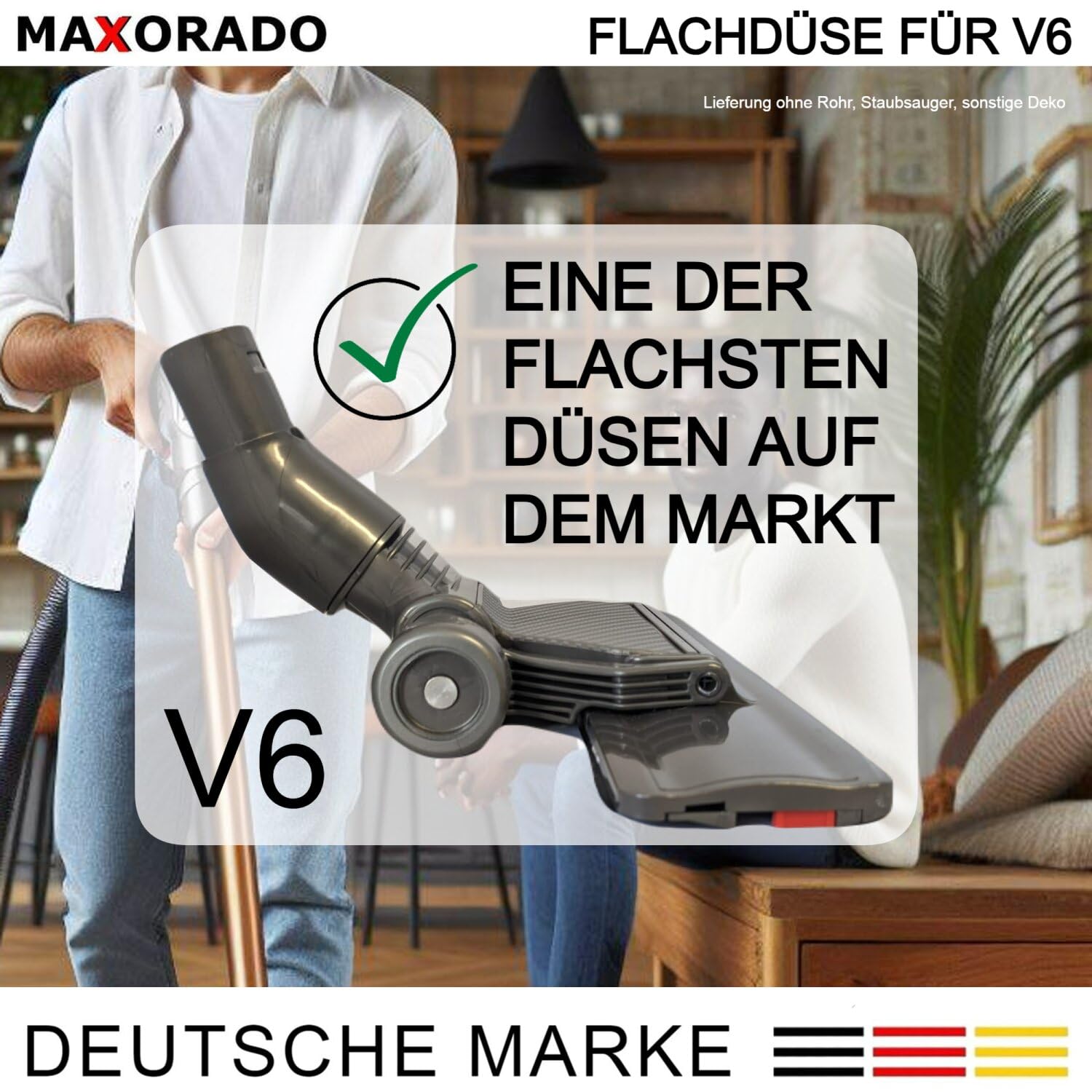 Buse plate Buse plate pour sol pour Dyson V6 DC59 DC61 DC62 DC74 DC23T2 DC29 DC66 DC33c Buse d'aspirateur I Buse d'aspirateur plate Buse pour parquet et sol dur Embout de rechange Accessoire