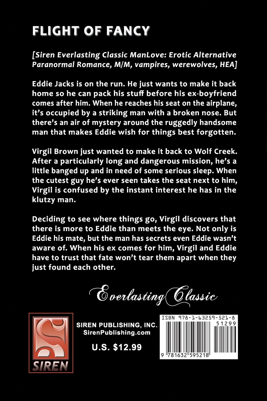Flight of Fancy [Wolf Creek Pack 12] (Siren Publishing Everlasting Classic ManLove)