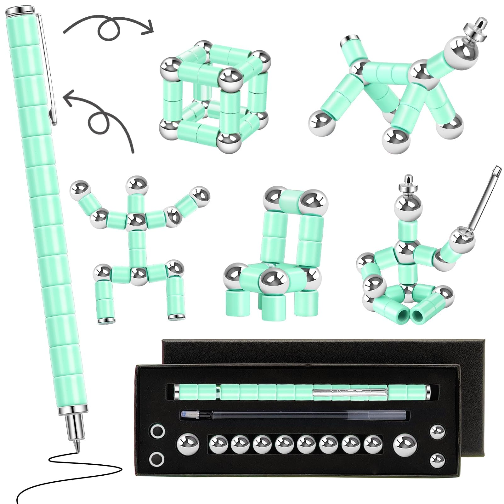 Magnet Pens Gifts for Teen Girls - Graduation Gift for Her Him, Unique Birthday Gifts for Men Women, Cool Gadget for 13 14 15 16 Year Old Boys ADHD Anxiety Relief Desk Toys for Office Workers Teacher