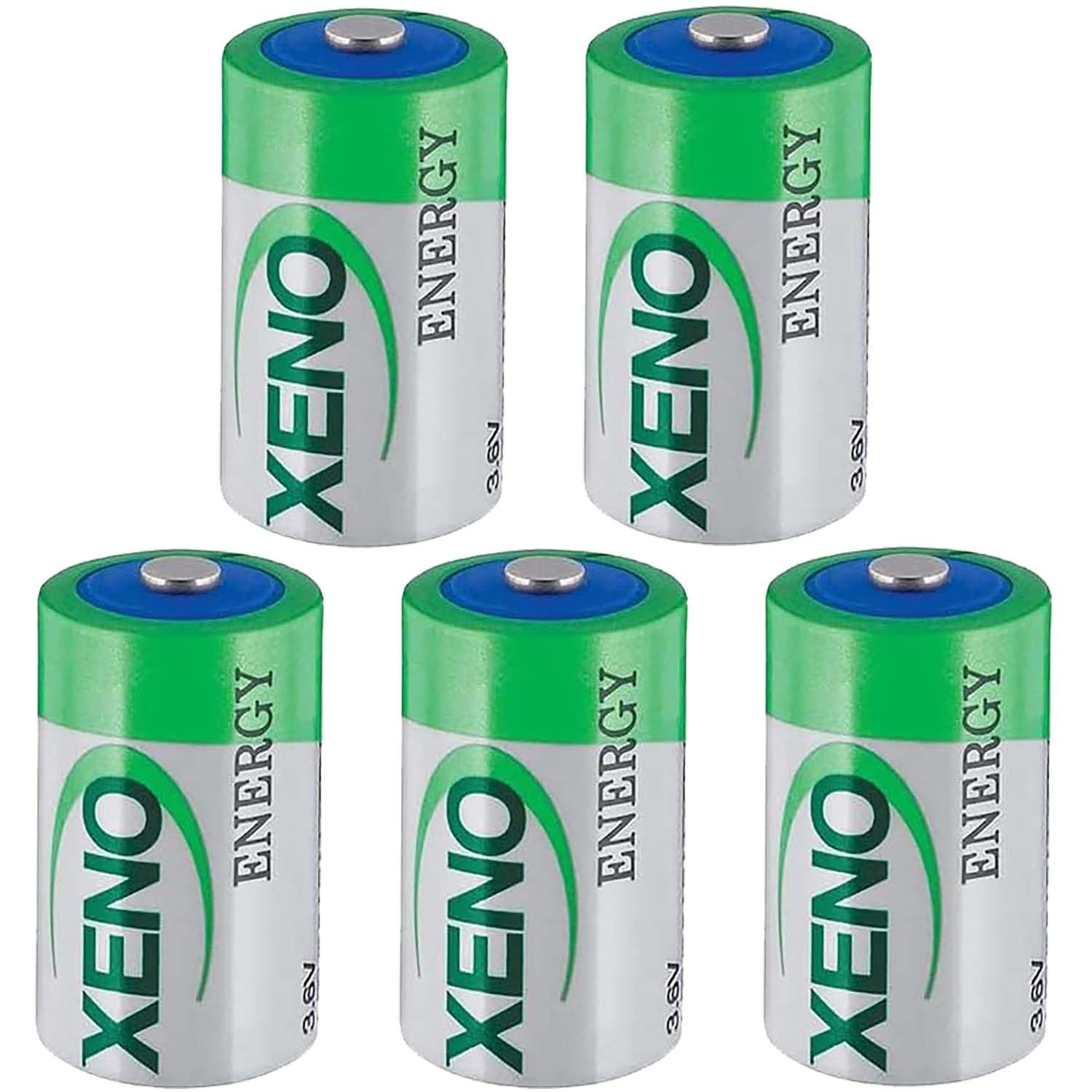 Paquete de 5 baterías de litio XL-050F de 1200 mAh 3.6 V, batería de repuesto para Xeno XLP-050F 1/2AA ER14250 no recargable