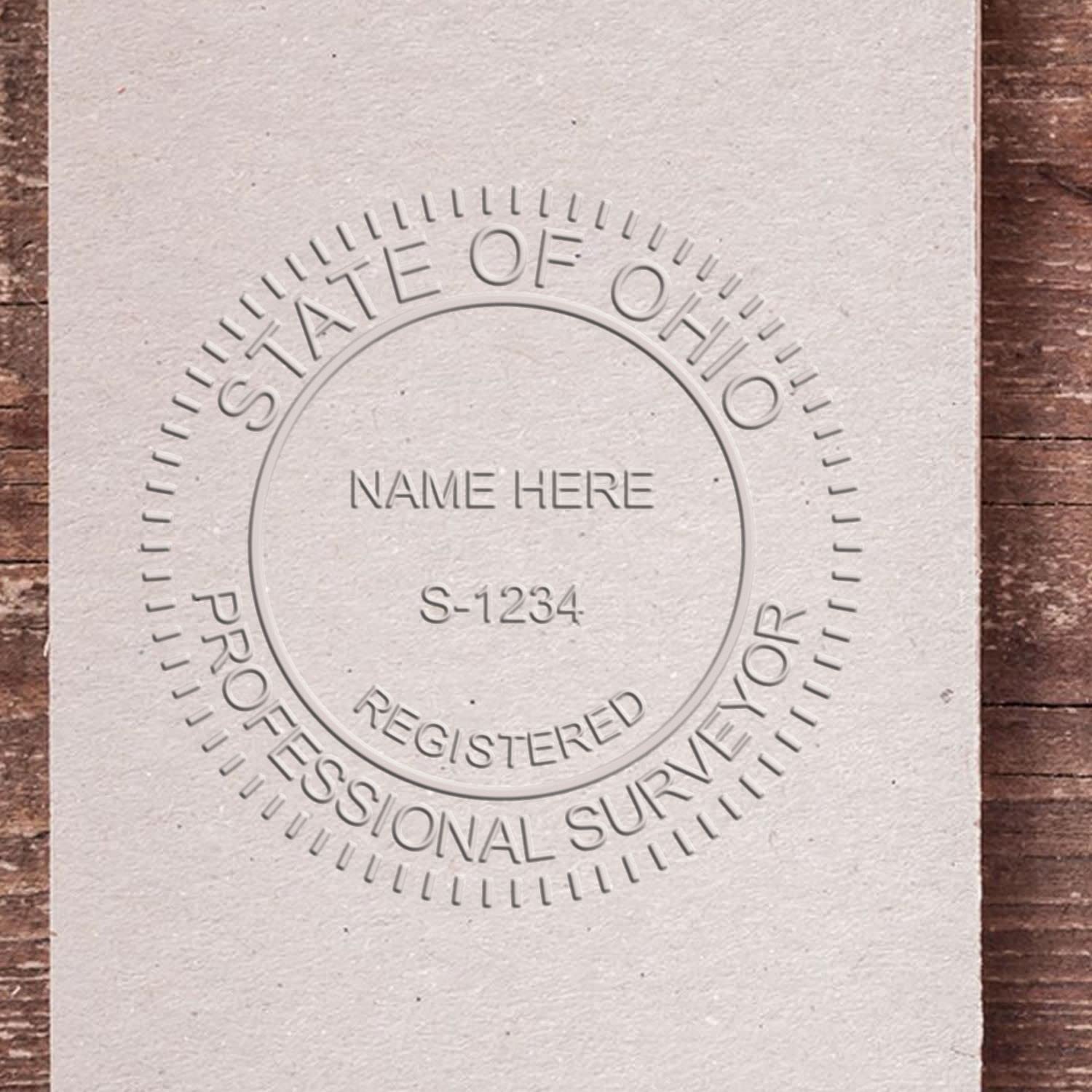 Premium Quality Ohio Registered Professional Land Surveyor Seal, PLS Seal Ohio - Ideal for Ohio Professional Land Surveyors, Surveyor Seal for Ohio - Soft, Size 1-3/4 - Enhance Your Professionalism