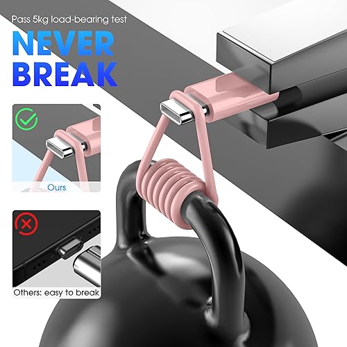 USB C to USB C Cable for Apple, 3-Pack 6FT, 60W USBC/Type-C Fast Charger Cord Compatible with iPhone 17/16 Pro Max, iPhone 17 Air, iPad Pro/Air(Pink,6FT,3)