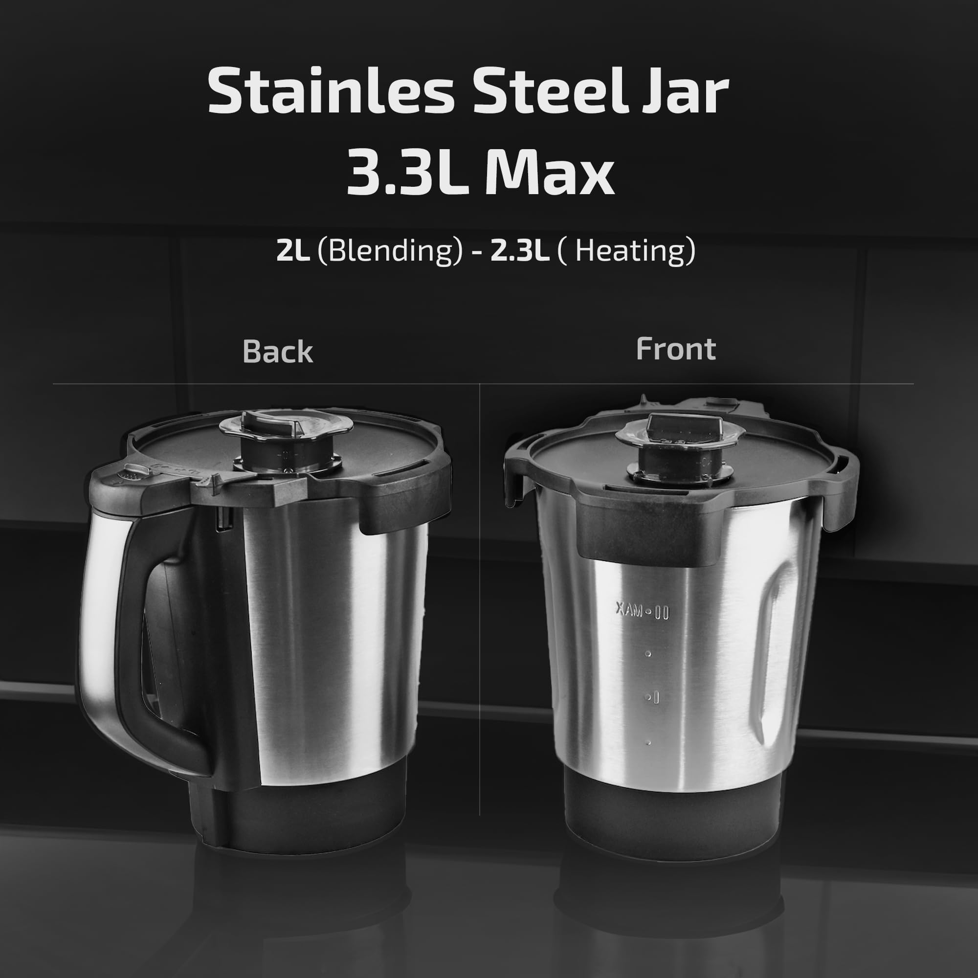 Zilan ONYX Thermorobot,Robot de Cocina Multifunción con Wi-Fi,30 Funciones, pantalla LED digital, Báscula integradar, 3,3L, 1700W