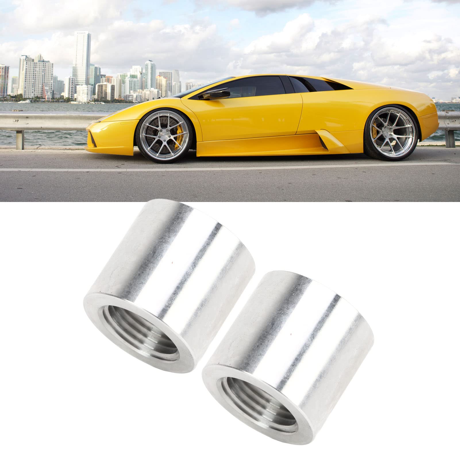 Gwint Aluminiowy Spawany łącznik, 1/2in Aluminiowy Spawany na łączniku Rurowym 2 szt. Doskonałe Mocowanie do Suchego Zbiornika Miski