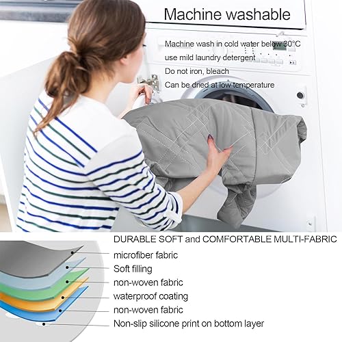 Miniatura 6 de Fundas de asiento de barco, fundas de repuesto para asiento de barco, tela de microfibra suave, 100% impermeables para asientos dañados (2 juegos