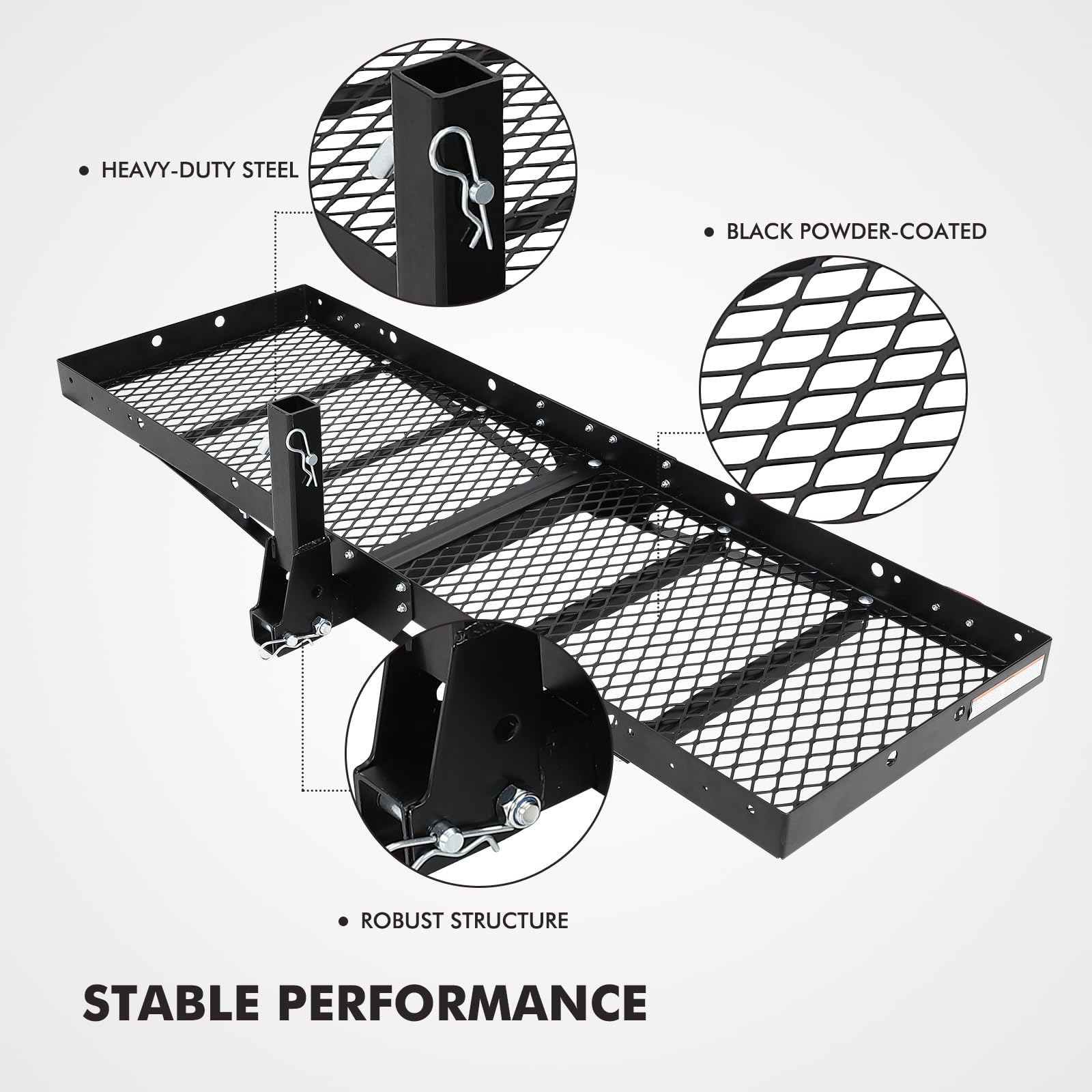 750 Lbs Hitch Mount Cargo Carrier Basket, 53