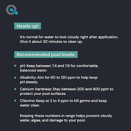 Miniatura 5 de Estabilizador y acondicionador de piscina para piscinas - Acondicionador de piscina de máxima resistencia y ácido cianúrico para piscinas - Ayuda