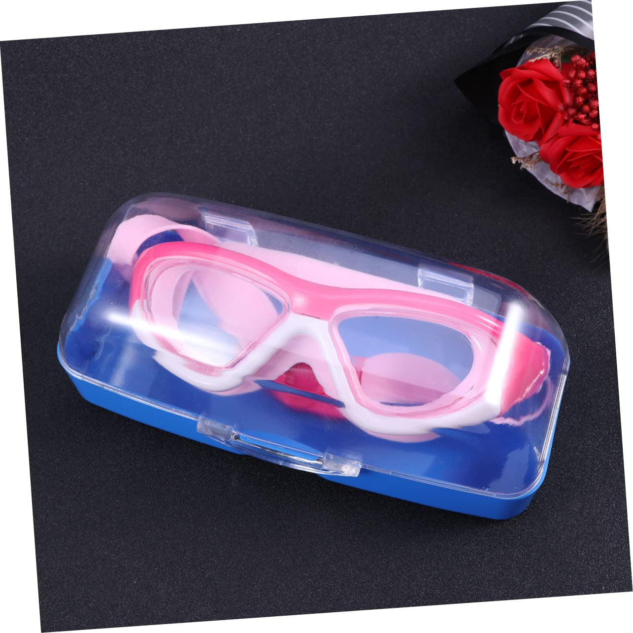 HANABASS occhialini occhiali da nuoto antiappannamento bicchieri antisputo anti sputo occhiali per computer occhiali da nuoto protettivi UV occhiali da nuoto impermeabili Blue