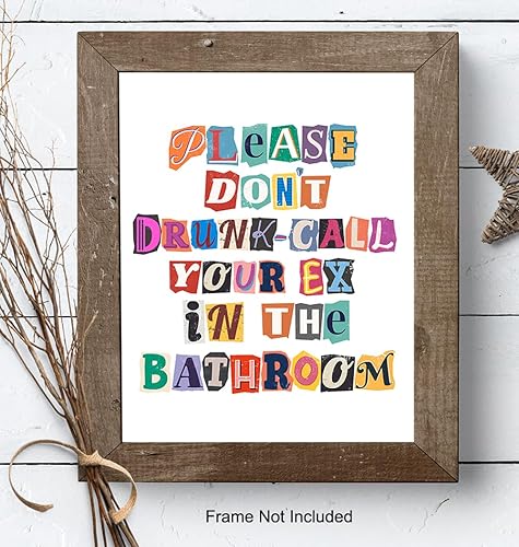 Miniatura 8 de Trendy Bathroom Wall Decor - Cute Bathroom Decor for Women - funny Bath Pictures - Preppy Bath Wall Art - Funky Boho-chic Modern Restroom Sign -