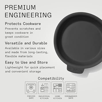 Made In Cookware - 10 Frying Pan Protector - Molded Silicone - Dishwasher Safe - Graphite