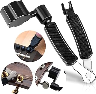 Aohcae Guitar String Winders Tool, 3 in 1 Multifunctional Guitar String Winder And Cutter Guitar Bridge Pin Puller String Instrument Repairing Accessories Guitar Accessories Kit