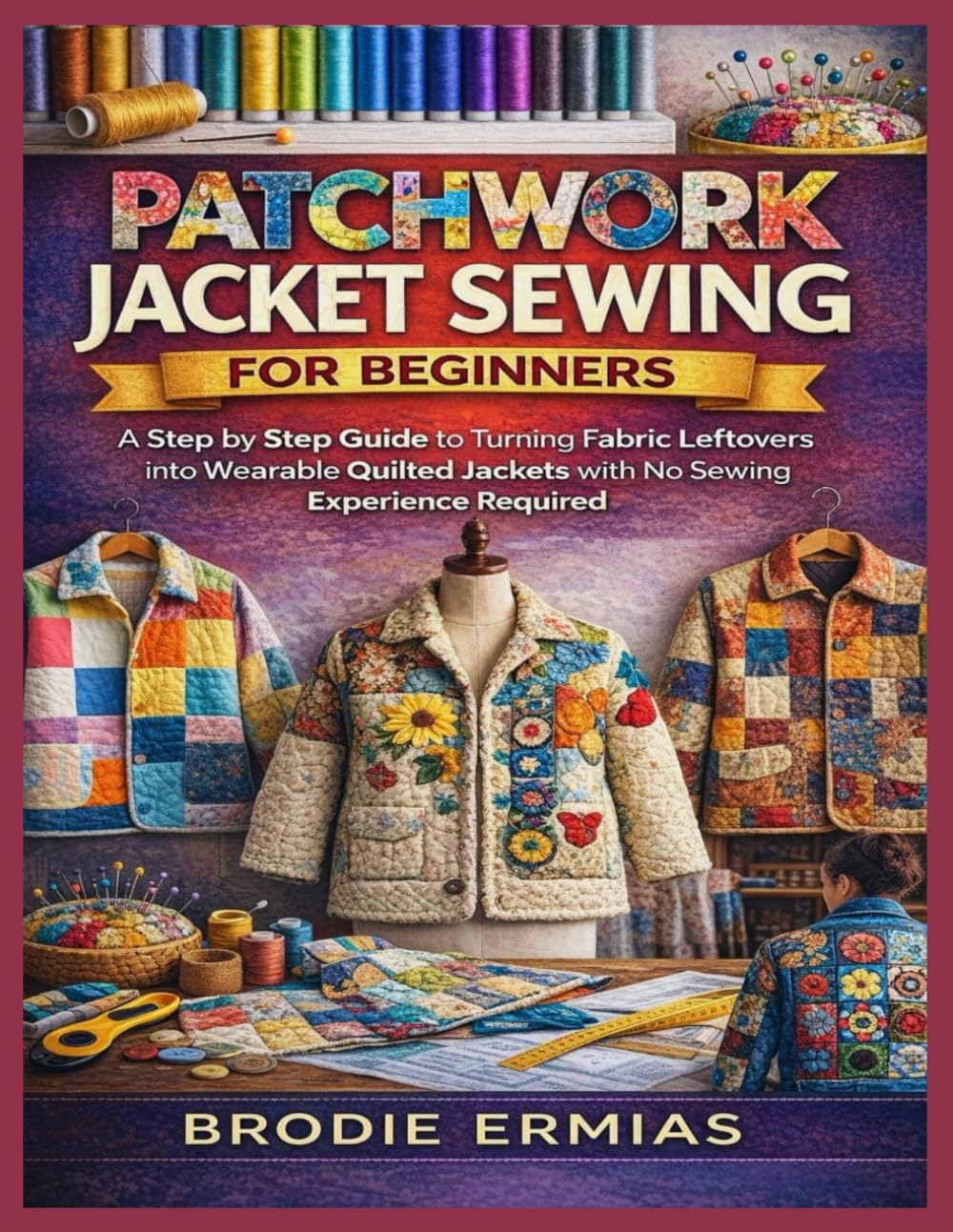 PATCHWORK JACKET SEWING FOR BEGINNERS: A Step by Step Guide to Turning Fabric Leftovers into Wearable Quilted Jackets with No Sewing Experience Required