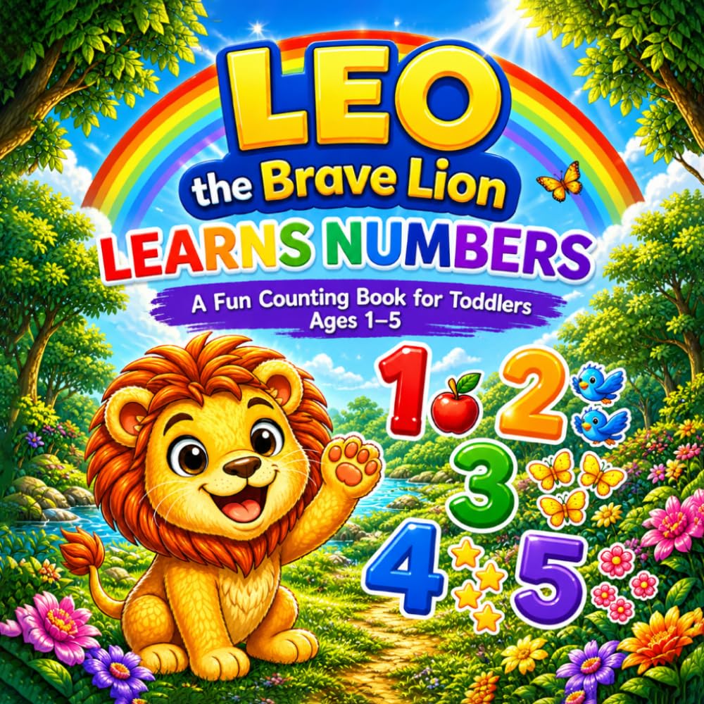 Leo the Brave Lion Learns Numbers: A Fun Counting Book for Toddlers Ages 1-5