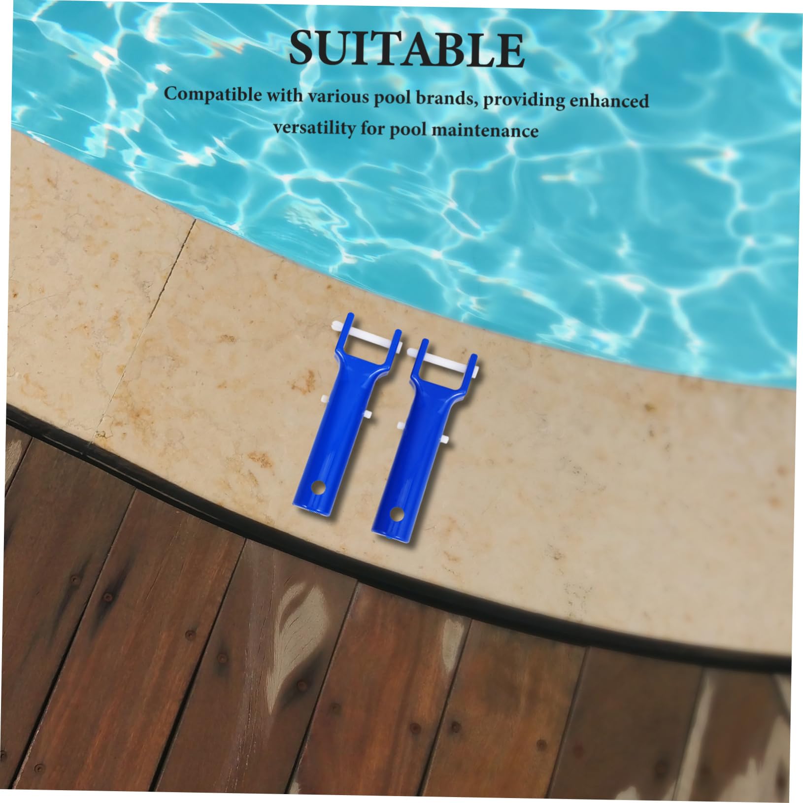 Sosoport 4sets Swimming Pool Cleaning Tool Suction Grip Replacement Handle for Pool Vacuum Brand-Compatible Easy to Use and Maintain 2pcs*4