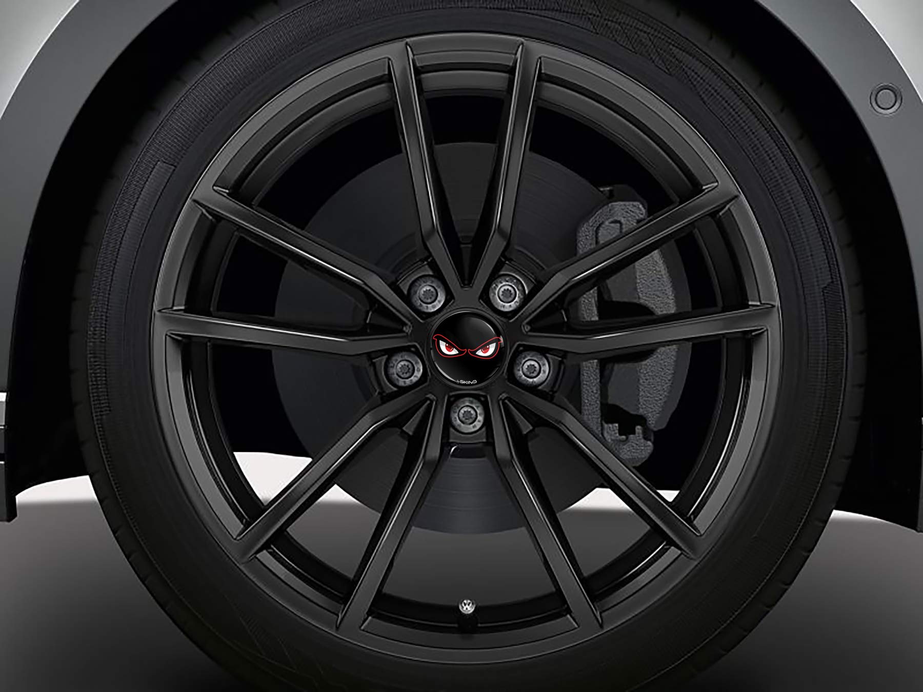 SkinoEu 4 x 65mm Coprimozzi in Lega per Cerchi Compatibile con VW 3B7 601 171 / 6U7 601 171 Germania Bandiera Tedesca CV 78