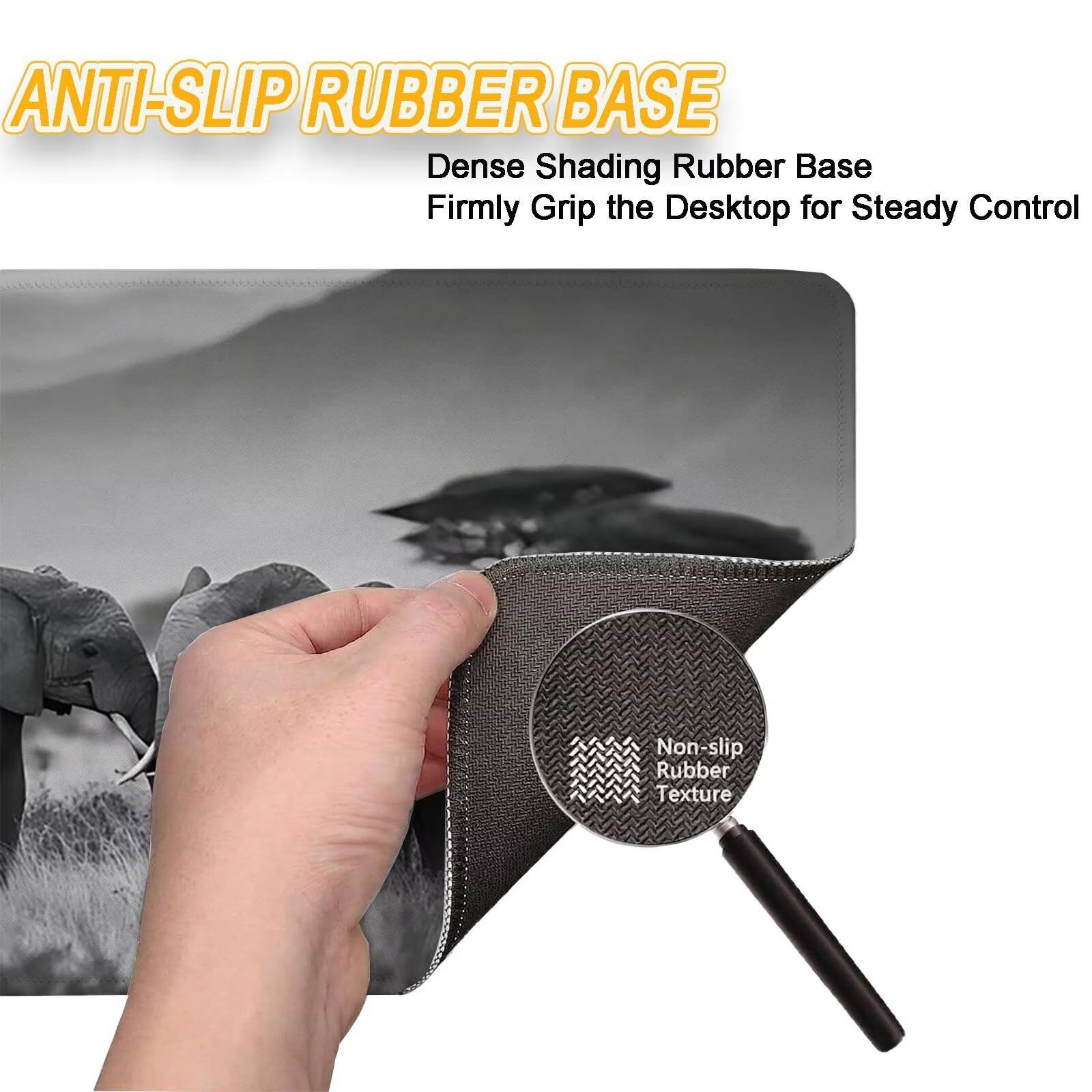 Tappetino Mouse 900x450mm | Superficie Ultra-Liscia, grigio 0-z370