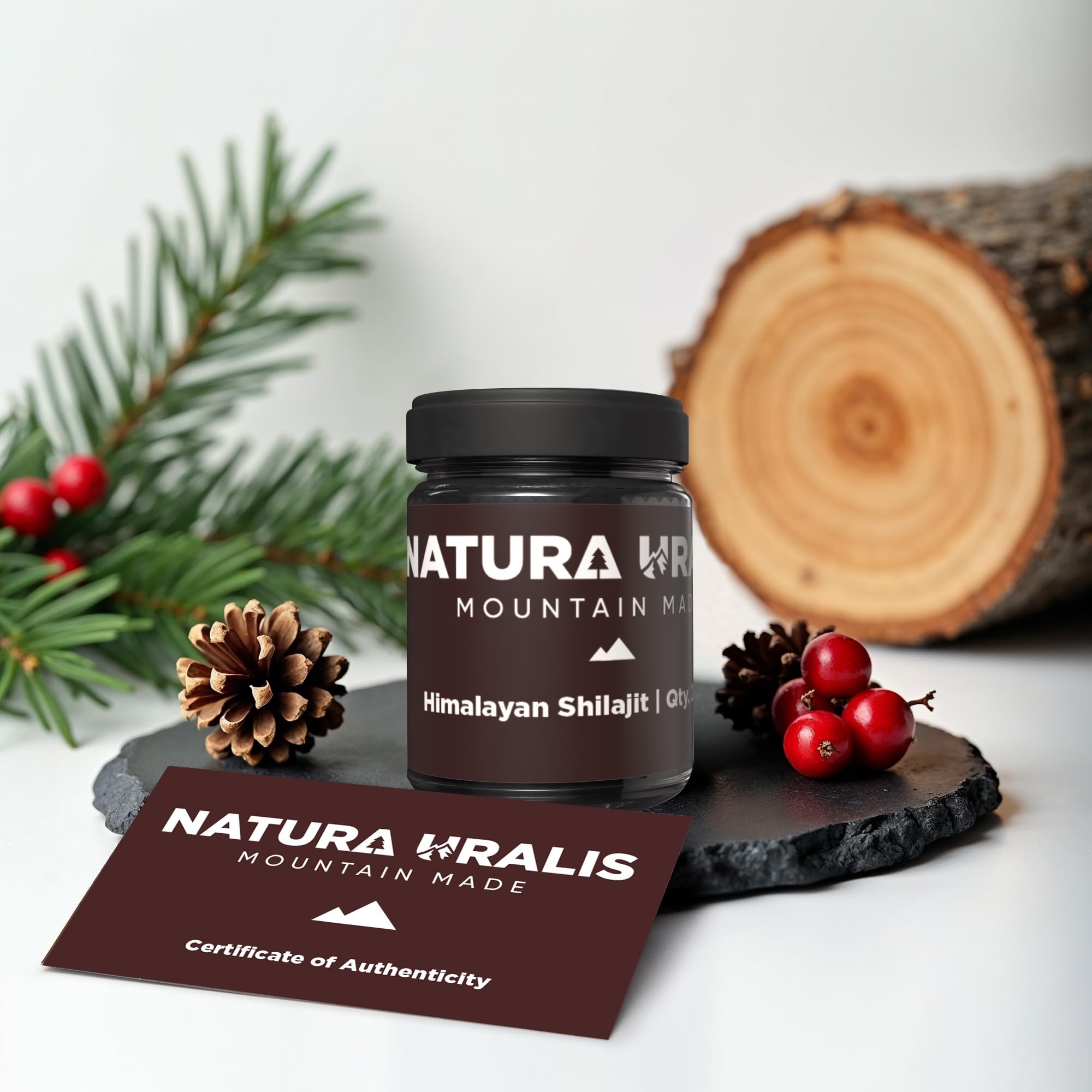 Naura Uralis Himalaya-Shilajit | 200g Organisches Shilajit-Mineralharz, Natürlich Geformt – Hochwirksames Schwarzes Shilajit Aus den Himalaya-Bergen