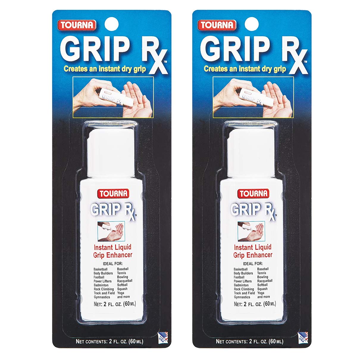Unique Sports Tourna Tennis Instant Grip Enhancer RX Badminton Squash (2-Pack)