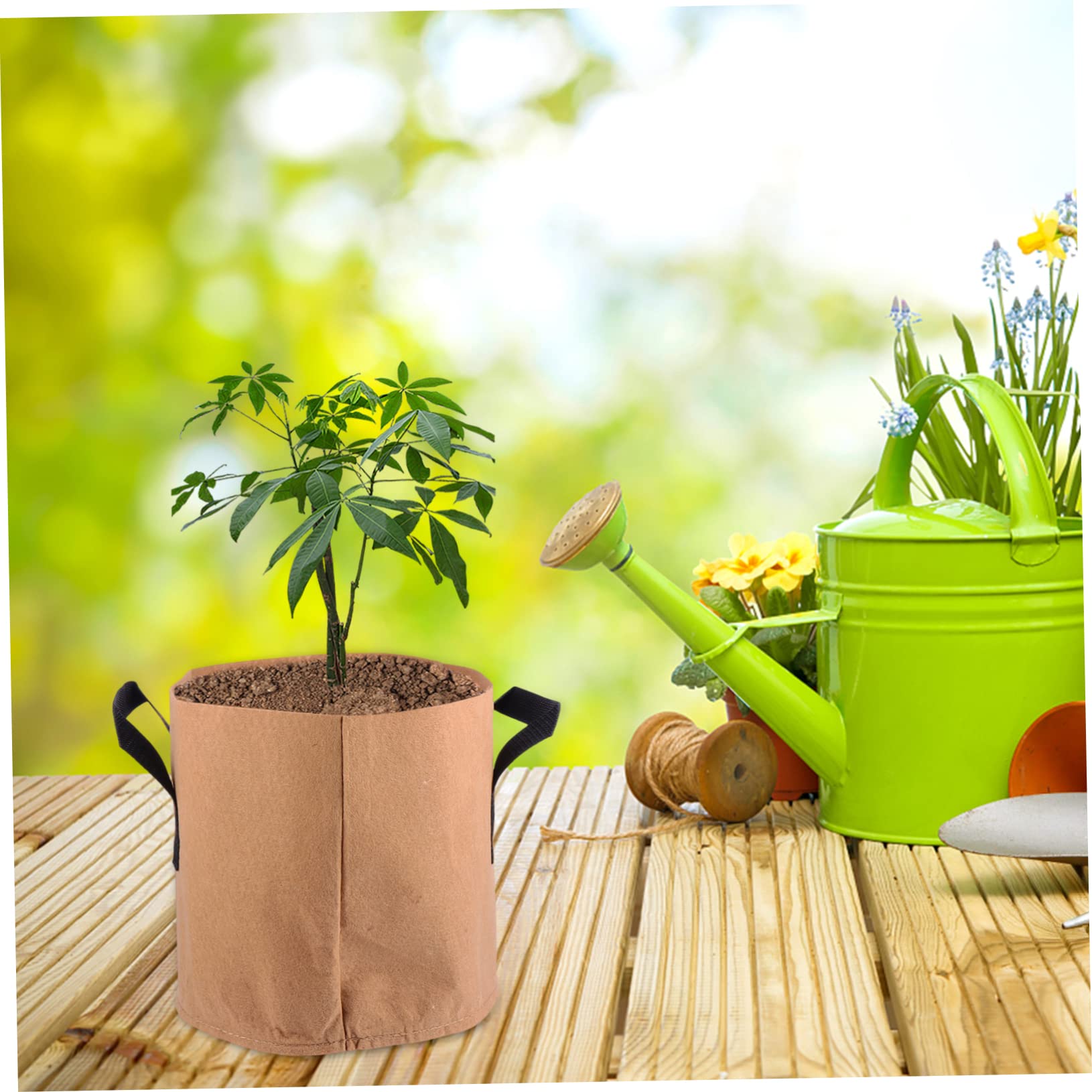 UKCOCO 2 Series Bolsa De Plantación De No Tejida Gruesa Y Transpirable para Jardín Bolsa para Almacenamiento De Plantas Y Exterior 4 Piezas*2