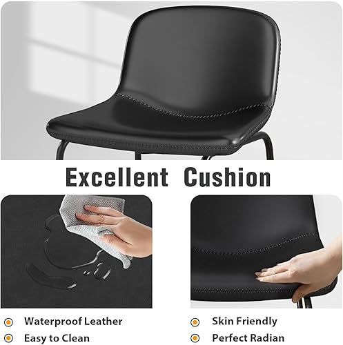 Miniatura 8 de TAVR Dining Chairs Set of 2, Armless Counter Height Stools with Back Hold up to 500 lbs for Home, Kitchen, Dining Room, Bar, Coffee Shop, Industrial