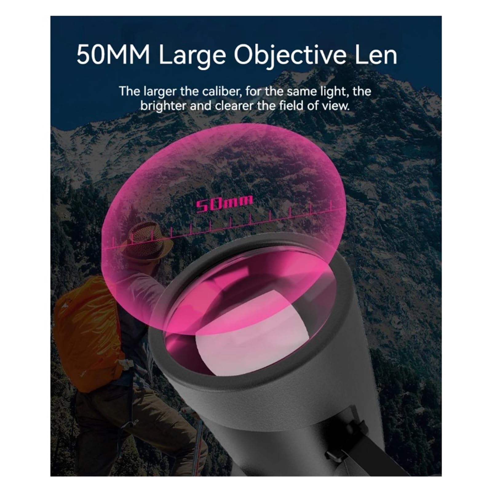Powerful 10-30X50 Zoom Monocular Telescope Long Range Spotting Scope Eyeglass HD for Birdwatching Camping Tourism Sharp Images