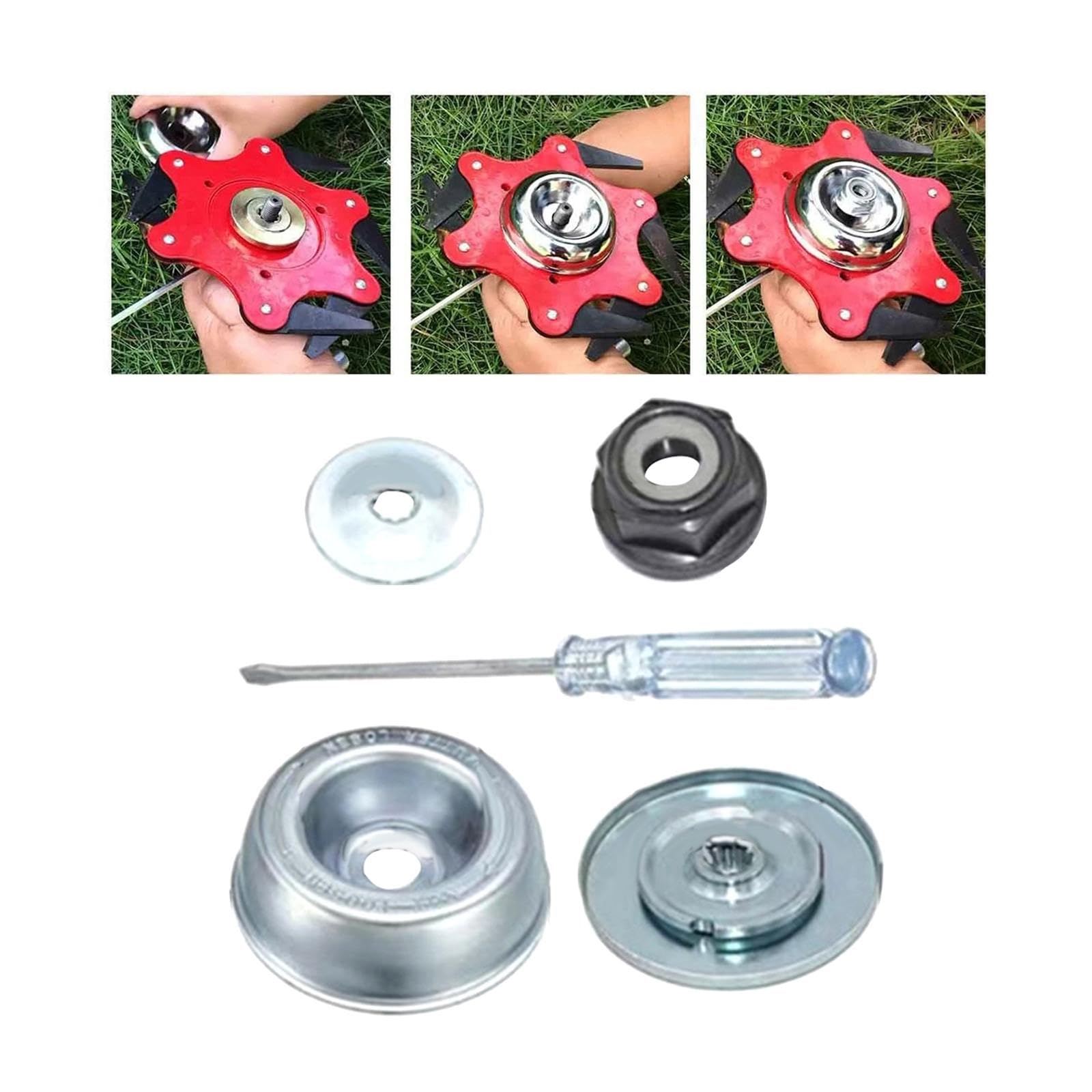 Juego de 5 accesorios universales para cortadora de césped, recortadora de césped, jardinería, accesorios rígidos