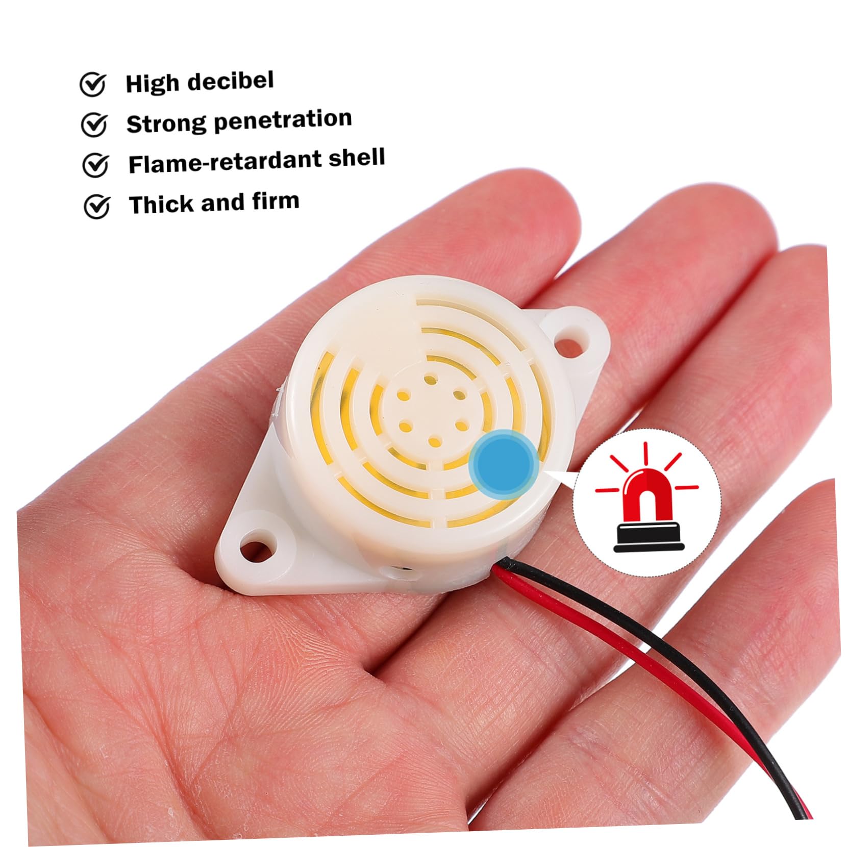 SOLUSTRE Plastic Electronic Buzzer 6pcs En Buzzer Piezo Speaker 24v Low Voltage Widely Used in Electronics