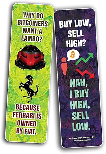 Miniatura 3 de Creanoso Divertidos marcadores de criptomonedas Bitcoin (5 juegos x 6 tarjetas)  Paquete de ahorro de valor, regalos de fiesta e incentivos para