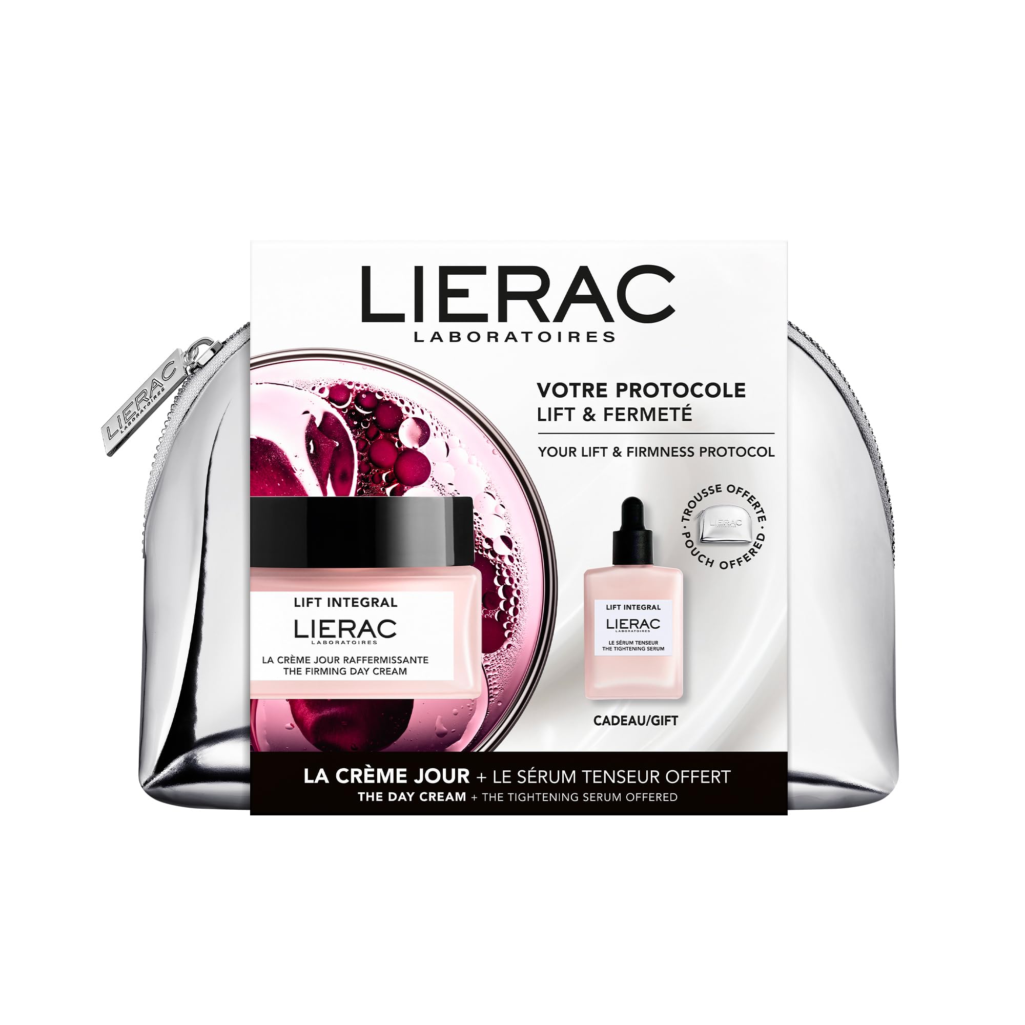 Lierac - Cofanetto per la cura delle rughe - Crema giorno rassodante 50 ml, siero tensore 15 ml in omaggio, astuccio gratuito, trattamento viso anti-età, fermezza e brillantezza - regalo donna