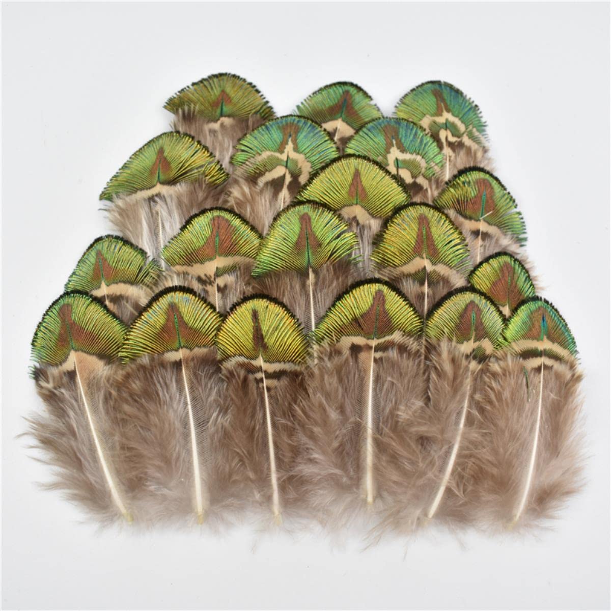 Natürliche Pfauenfasanenfedern, kleine Hühnergänsefedern, Materialien, Bastelzubehör, Dekoration, Größe 4–8 cm, 500 Stück