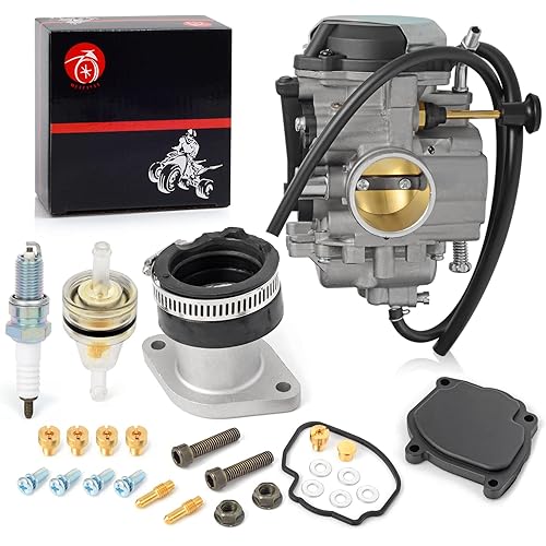 Carburetor Carb and Intake Manifold 1999 2000 2001 2002 2003 2004 Compatible with Yamaha Bear Tracker 250 YFM250 YFM250X Carb