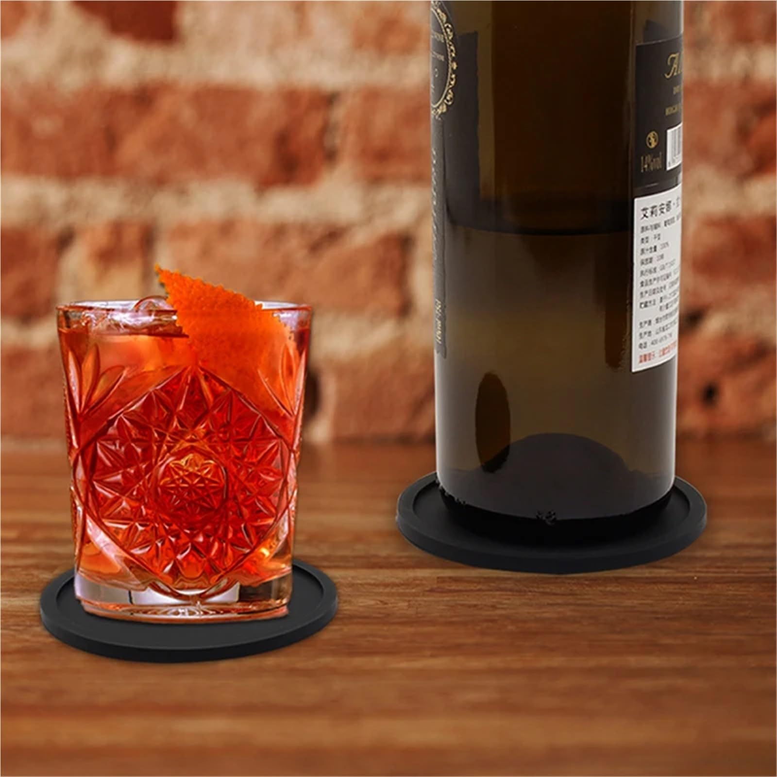 Sottobicchieri, Set da 32 Pezzi/Set in Silicone: tappetini for Bevande circolari e Resistenti al Calore for Ufficio(Gray)