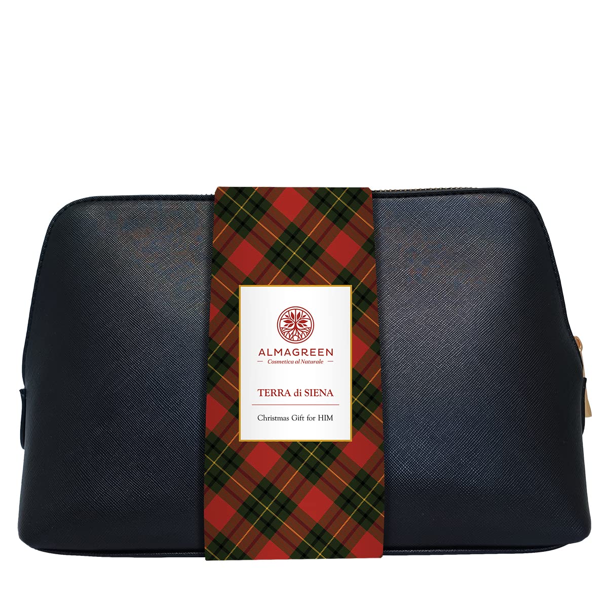 Almagreen Set regalo Uomo: Bagno Doccia e Eau de Toilette "Terra di Siena" con Pochette Luxury - Regalo Perfetto per Lui