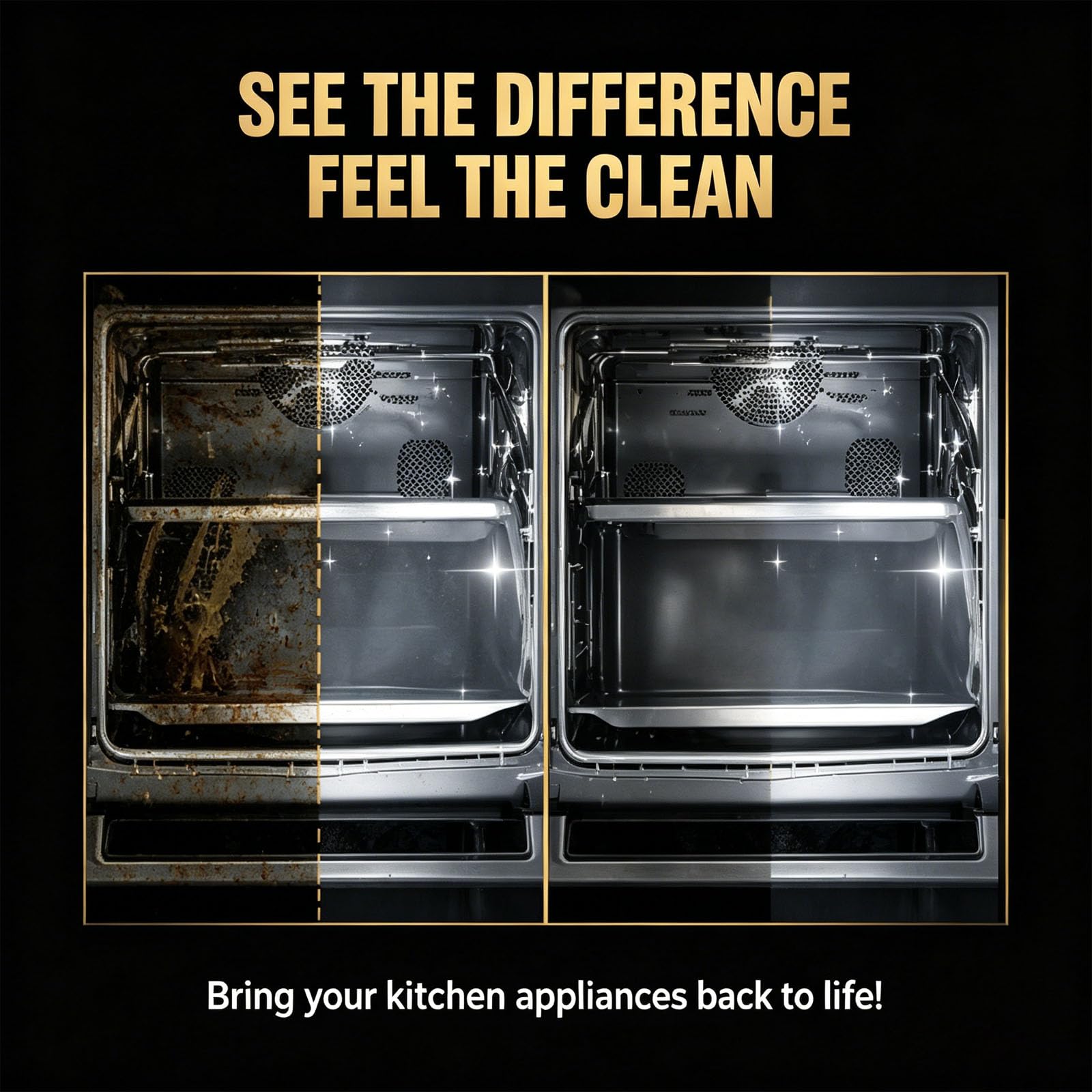 2026 Oven Cleaner Heavy Duty Spray, Oven and Grill Cleaner, Fast-Acting Professional Multi-Surface Kitchen Spray for Microwave, Air Fryer, Ovens, Grills, BBQ (3pcs)