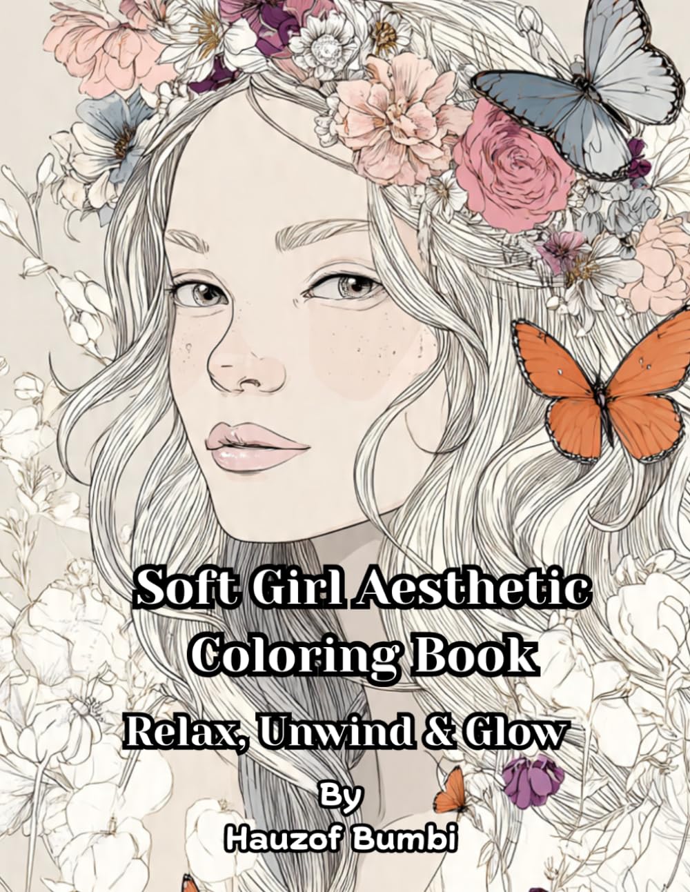 Soft Girl Aesthetic Coloring Book: Relaxing & Stress Relief Coloring Pages for Women