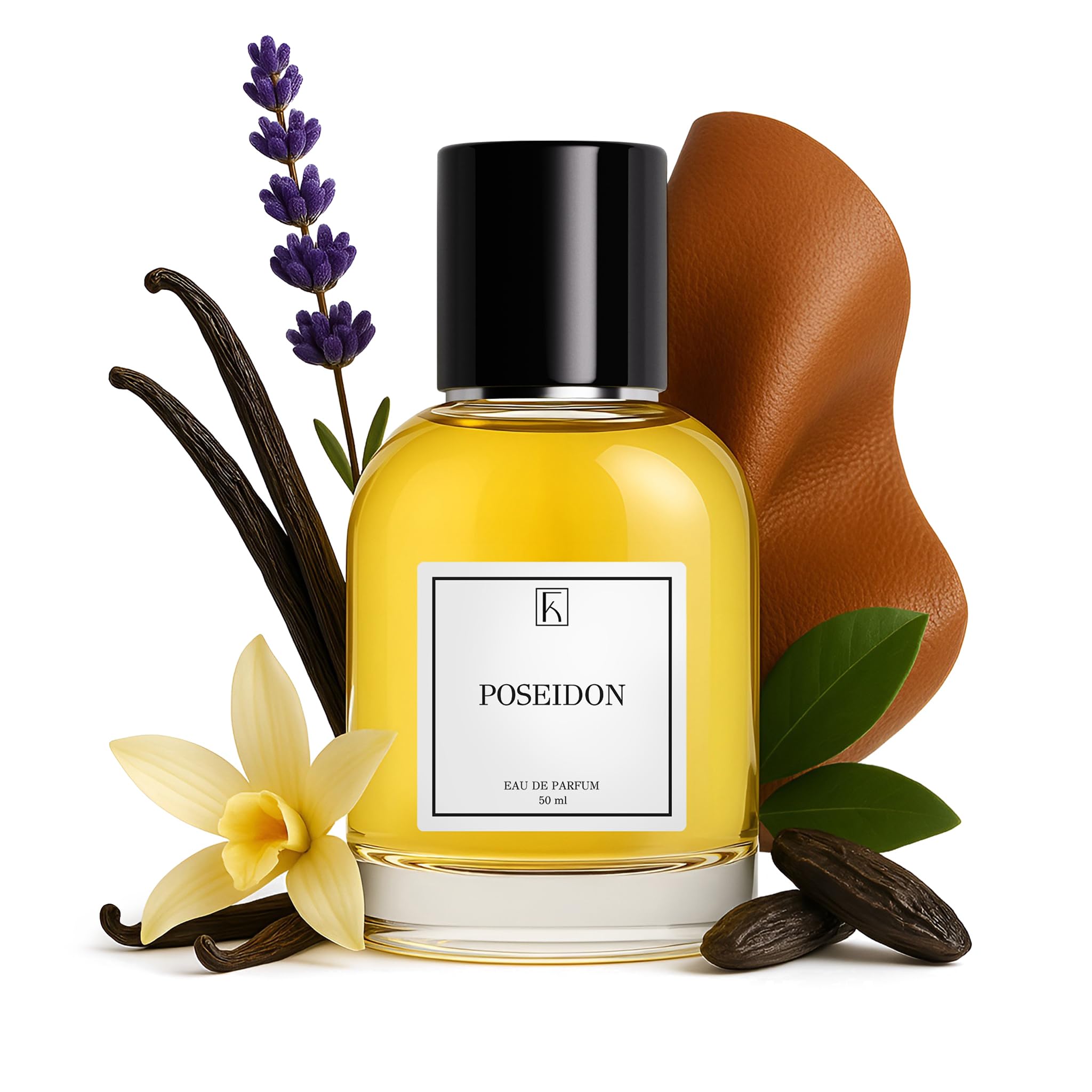 KAZAAR - POSEIDON - 50ml - Eau de Parfum für Herren - Würzige Duftnoten von Lavendel, Amber, Tonkabohne & Vanille - mit 20% Parfümöl bis zu 8h lang anhaltender Duft - aus Schweizer Manufaktur