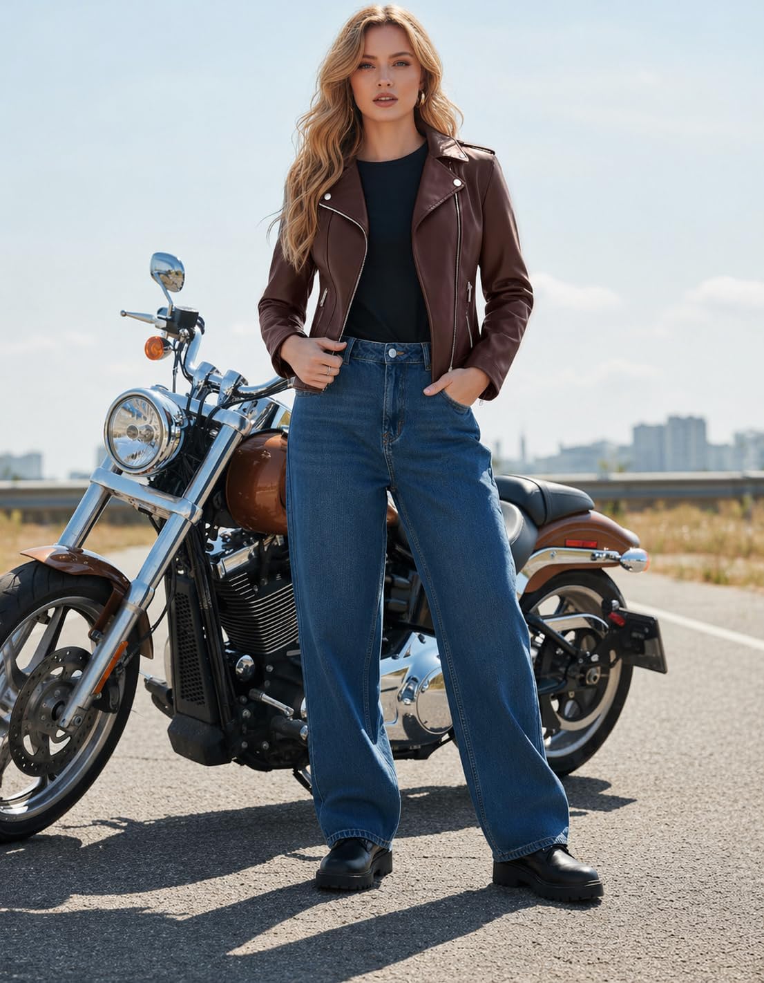 Women Leather Jacket Faux Cropped Coat Cute Short Zip Up for Casual Rock Concert Game Day Edgy Vintage Outfit