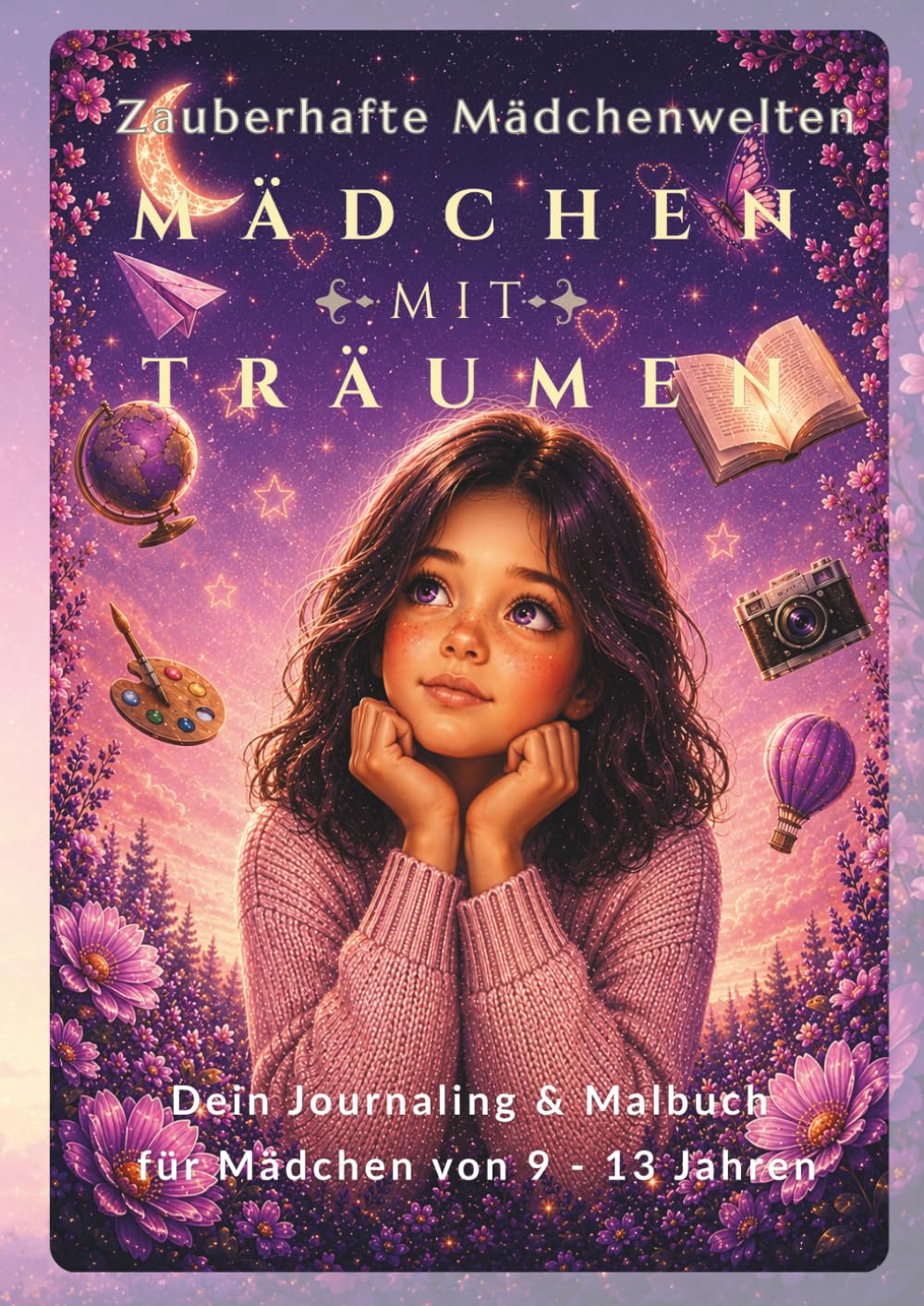 Zauberhafte Mädchenwelten: Mädchen mit Träumen: Dein Journaling- & Malbuch: Kreative Affirmationen, Mutmacher-Sprüche & Ausmalbilder für Mädchen von 9-13 Jahren