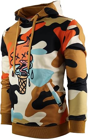 SCREENSHOT-FLEECE HOODIE 4202 Mens Urban Streetwear NYC Graffiti Embroidery Patch Fleece Pullover Sweatshirt Hoodie